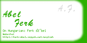 abel ferk business card